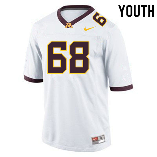 Youth #68 Jackson Ruschmeyer Minnesota Golden Gophers College Football Jerseys Sale-White